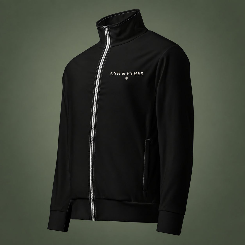 Archive Division Track Jacket on muted green background