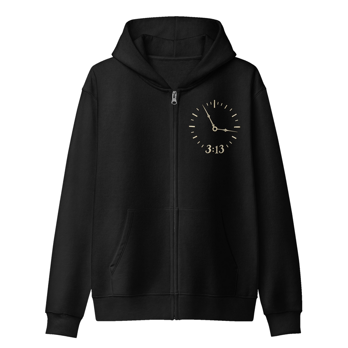 Time Stopped at 3:13 Zip Hoodie — product view 2